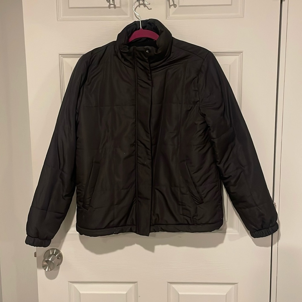 Thread & Supply Black Puffer Jacket | Lightweight Cozy | Size S